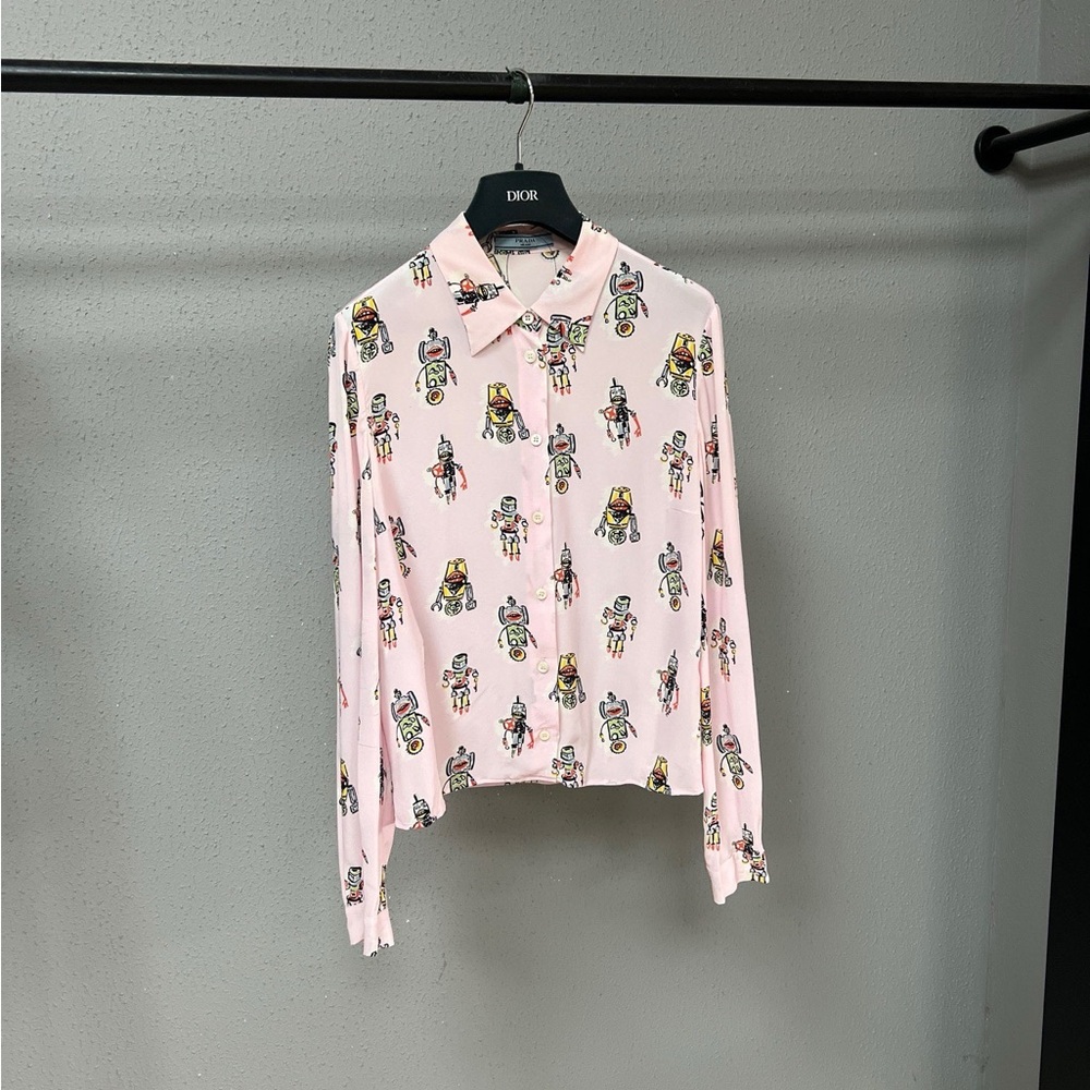 🚩steal authentic Prada Pink Patterned Women Shorts